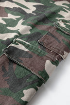 Green Camo Cargo Wide Leg Pants