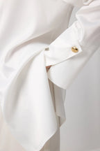 Oversized Satin Shirt with Statement Wide Cuffs