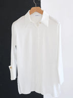 Oversized Satin Shirt with Statement Wide Cuffs