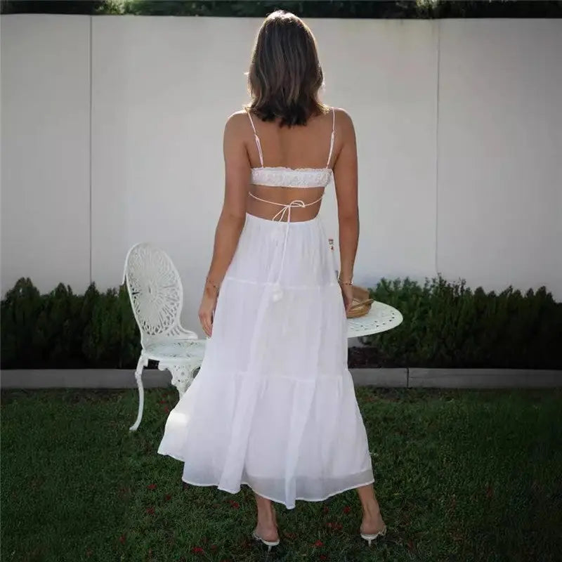 Mid CutOut Patchwork Maxi Dress