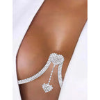 Statement Rhinestone Heart Shape Body Chain
