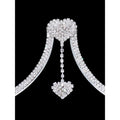 Statement Rhinestone Heart Shape Body Chain