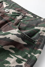 Green Camo Cargo Wide Leg Pants